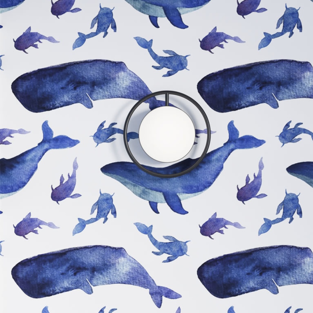 Lifestyle image of Crosswater Tranquil Matt Black Halo Light